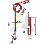 Griffe de semoir GUTTLER, 480 mm, 72000110, pièce interchangeable