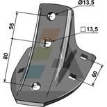 Support aileron pour Cultivateur, Déchaumeur à dents DOUBLET RECORD, HE-VA, 0423300, pièce interchangeable