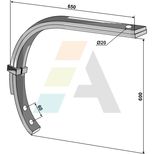 Double ressort 55x40 mm, entraxe 60 mm, pour déchaumeur à dents UNIVERSEL, pièce interchangeable