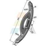 Pointe 495x50x20mm, entraxe 98mm, pour déchaumeur à dents VADERSTAD Cultus CS, 485996, pièce interchangeable