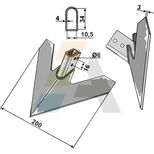 Soc de binage triangulaire 200 x 3 mm, R409463, pour bineuse Hatzenbichler, pièce interchangeable