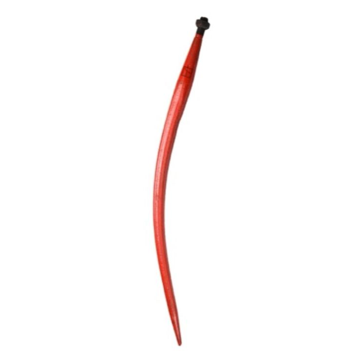 Doigt de fourche courbé, fixation filetée M20x1.5, longueur 800mm, Ø 36mm, pièce interchangeable