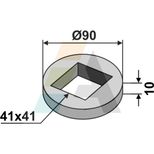 Rondelle à souder 90x10 mm, pour arbre de cover crop carré de 40x40 mm