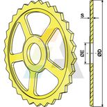 Roue étoile Ø560116 mm, Cambridge intermédiaire pour rouleau Vaderstad, 101081, pièce interchangeable