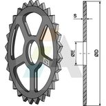 Roue étoile Ø620x120 mm, Cambridge, intermédiaire, fonte GGG60, UNIVERSEL, pièce interchangeable