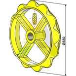 Roue Cambridge Ø550x60 mm, pour rouleau Vaderstad, 101080, pièce interchangeable