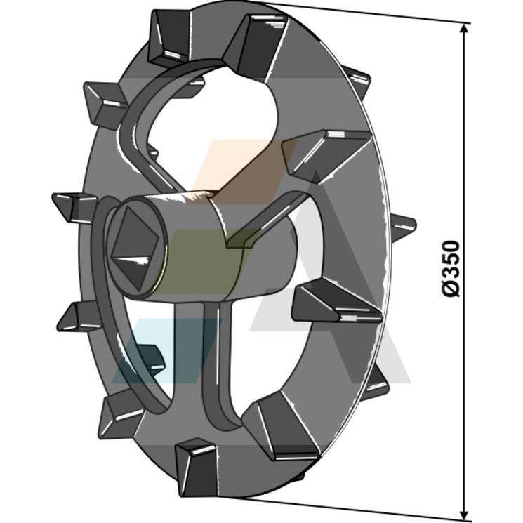 Roue Crosskill 350x70 , pour arbre 40, Maschio F20020154, Interchangeable
