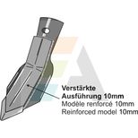 Soc à échange rapide type BOURGAULT, 410-PWV-0418, plaquette d'usure 10 mm, pour déchaumeur à dent UNIVERSEL, largeur 100 mm, pièce origine