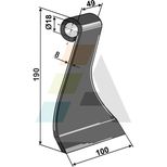 Couteau 190x100x18 mm, pour broyeur KVERNELAND, MA6402077, pièce interchangeable