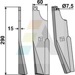 Lame de fraise gauche 290x60x15 mm, K1610370, pour Cultilabour Kuhn, pièce interchangeable