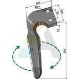 Dent droite de herse rotative, pour ALPEGO DK, D06701 - MK0A00114, pièce Interchangeable