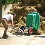 Brouette à fumier 330 litres, vert, D186, LA BUVETTE