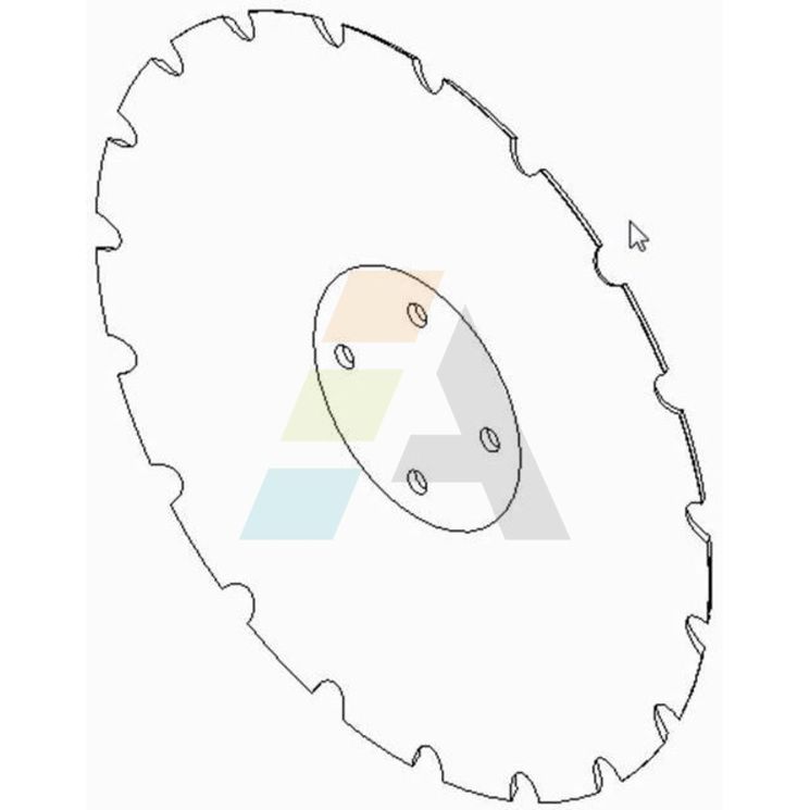 Disque crénelé 4 trous pour semoir SULKY Maxidrill , 092747, pièce origine