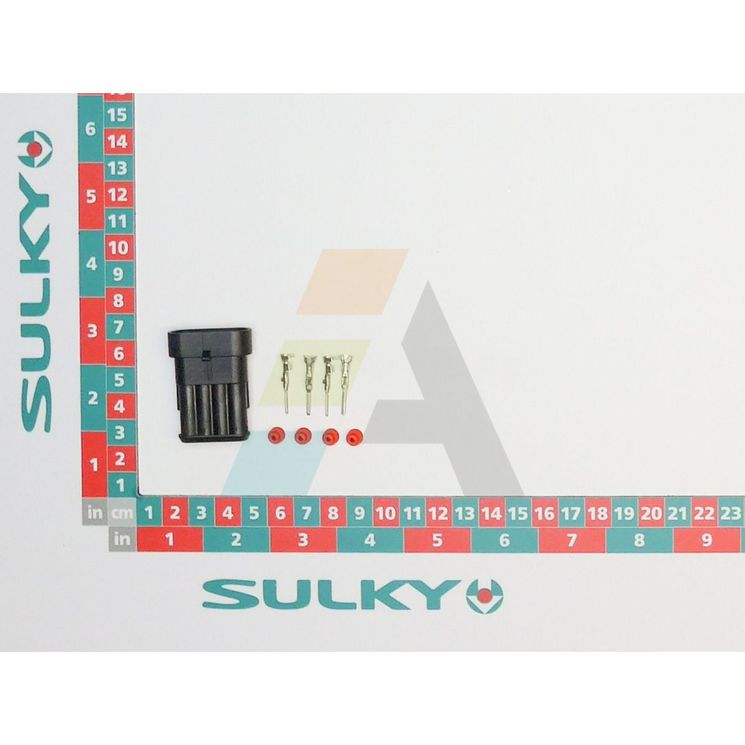 Kit connecteur mâle amp, pour distributeur d'engrais SULKY, 720844, pièce origine