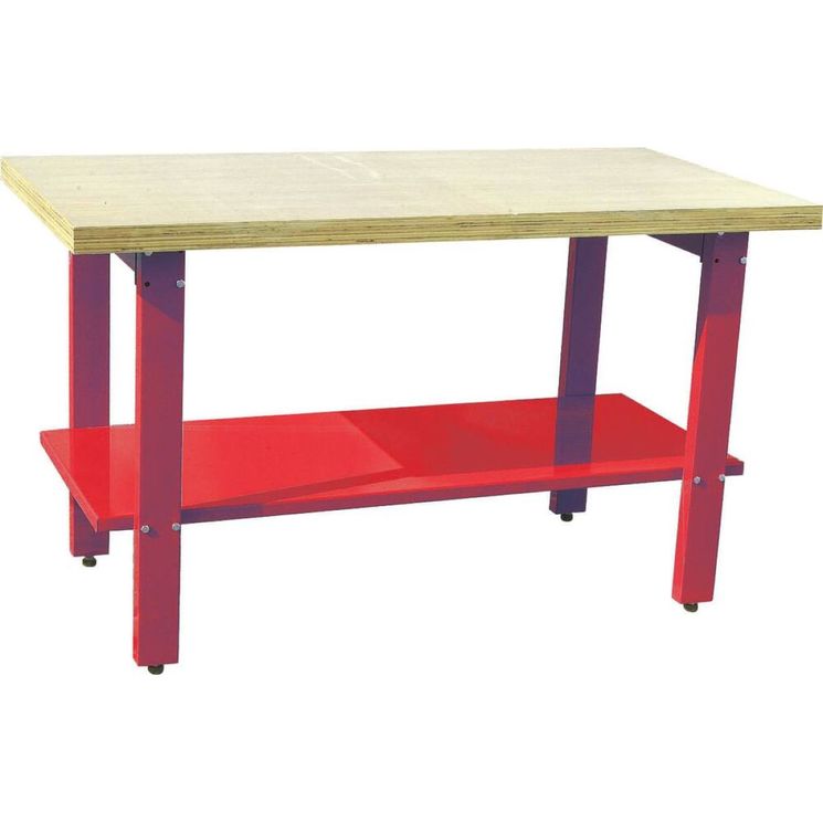 Établi d´atelier plateau bois 40 mm, 1800x750x890 mm, charge maxi 350 kg, DRAKKAR