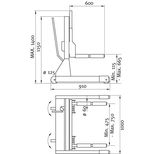 Chariot de montage de roues 800 Kg, hauteur 115x665 mm