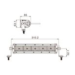 Barre d'éclairage 10 LED 5W, lumens 3500, homologuée route, SODIFLASH