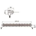 Barre d'éclairage 20 LED 5W, lumens 7000, homologuée route, SODIFLASH