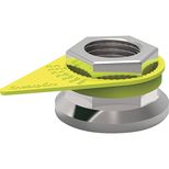 Indicateur de desserrage de roue, jaune, pour écrou de 32 mm