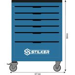 Servante d'atelier 6 tiroirs, charge maxi 250 kg, sans outil, 677x451x964 mm, STILKER