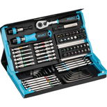 Cliquet HP 1/4", tournevis porte embouts et jeu BTR/TORX, coffret de 73 pièces, HAZET