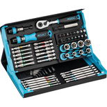 Cliquet HP 1/4", tournevis porte embouts et jeu BTR, coffret de 59 pièces, HAZET