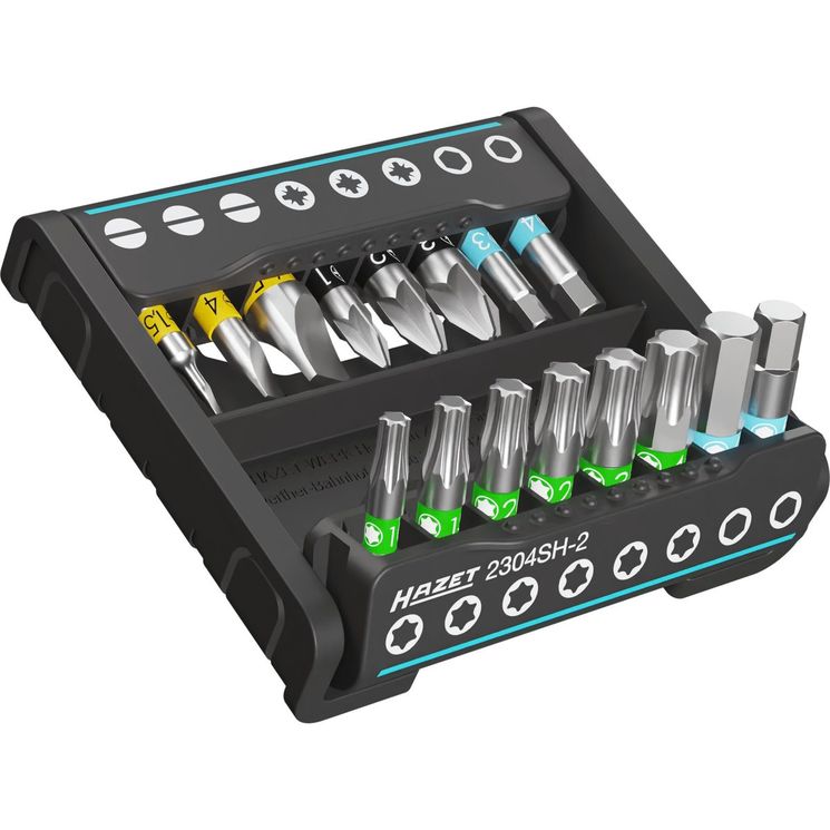 Smartholder kit outils 16 pièces, embouts-tournevis courts, 2304SH-2, HAZET