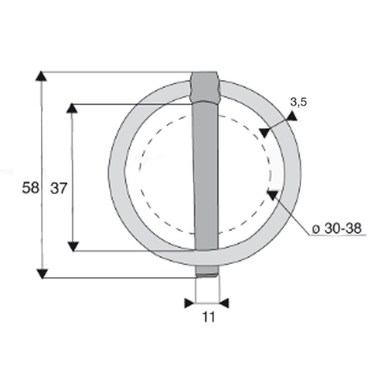 Lot de 5 goupilles clips diamètre 11 mm