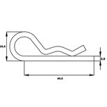 Goupille beta diamètre 3,5 mm