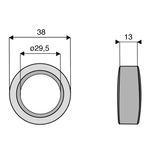 Bague 29,5x38xlong.13 mm pour marteau broyeur SAUERBURGER