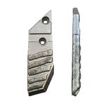 Pointe avec plaquette carbure 2 faces et rechargement, pour charrue LEMKEN, 100x20 mm, 3364055, gauche, pièce interchangeable