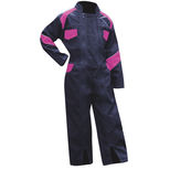 Combinaison enfant, double fermeture, bleu/rose