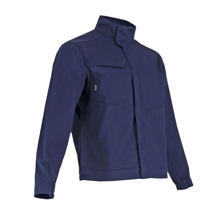 Veste zippée multipoches bleu foncé, taille de 2 à 7