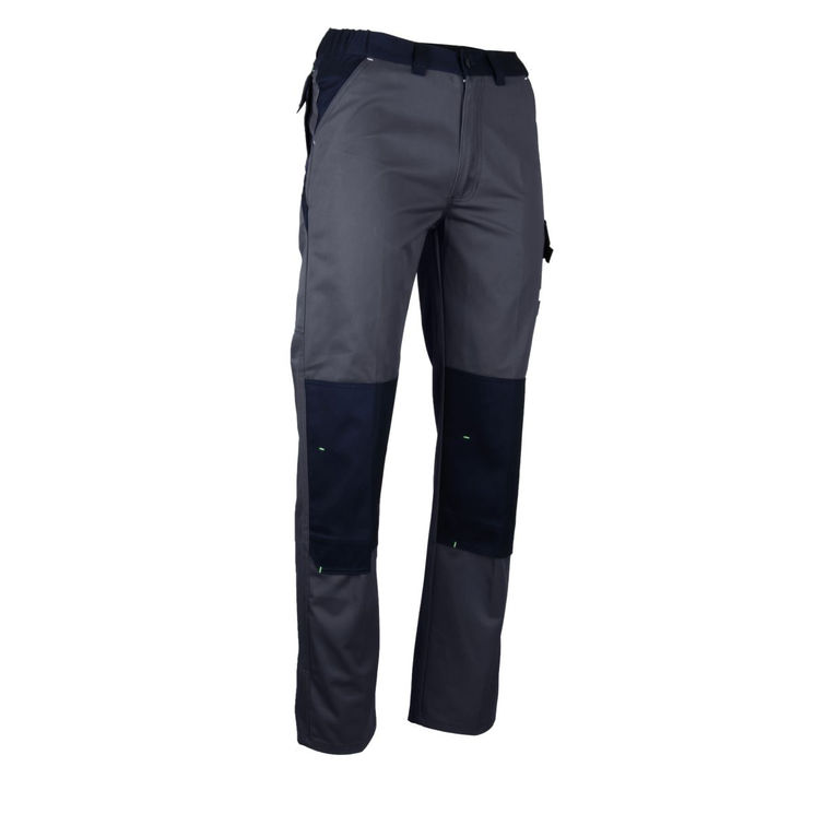 Pantalon de travail homme SULFATE, multipoche, gris sombre/noir