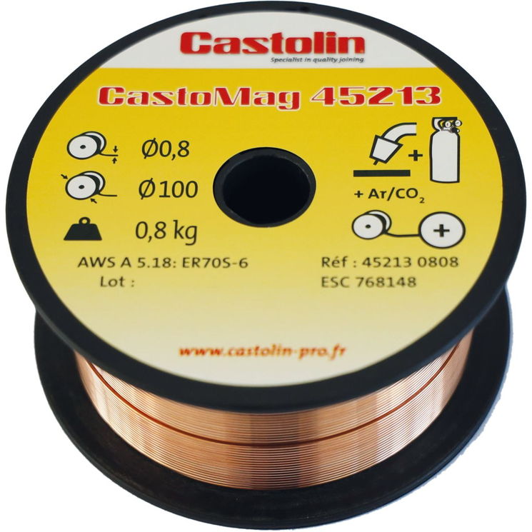 Bobine de fil 0.8 mm CastoMag 45213 / 5 Kg, acier, CASTOLIN