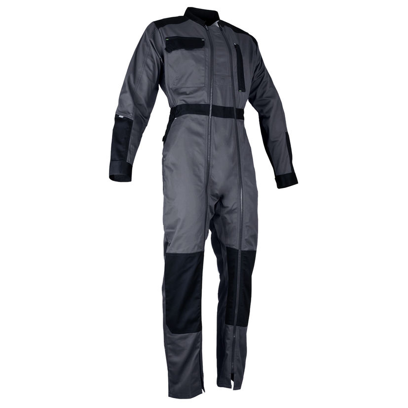 Combinaison de travail homme, CHLORE, double fermeture, gris/noir, taille XS