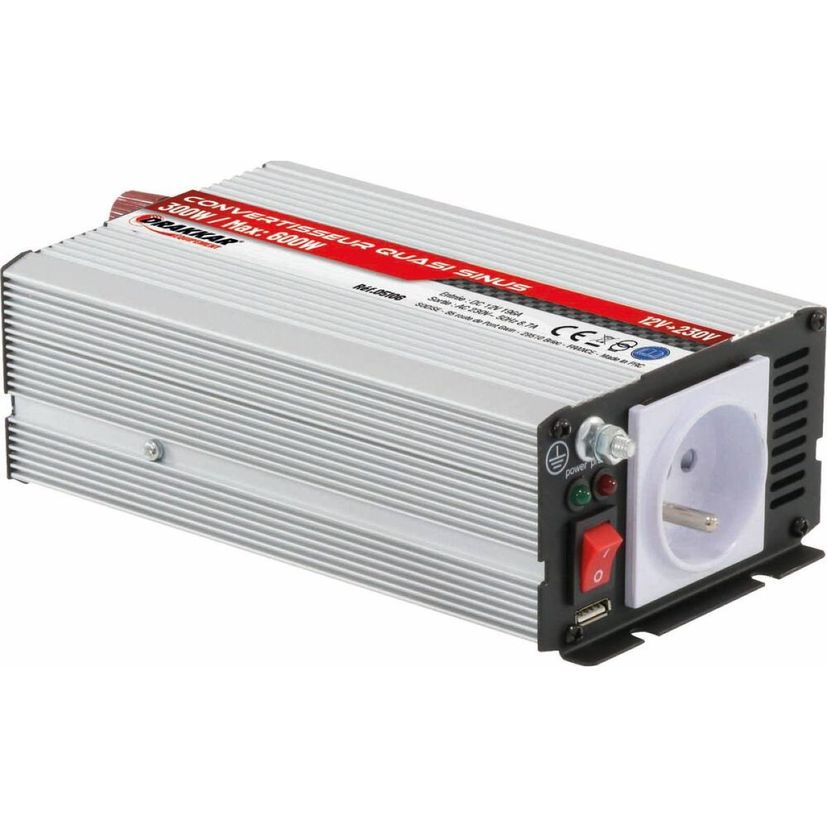 Convertisseur 12V DC/230V AC - 600W max, continu - alternatif, DRAKKAR