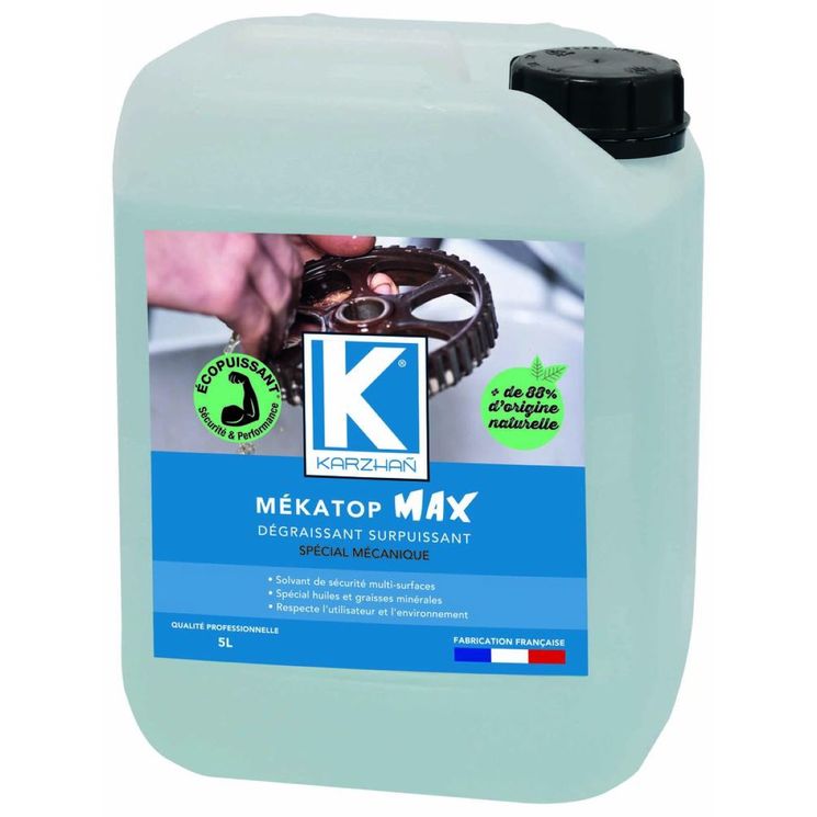 Dégraissant surpuissant pièces mécaniques MEKATOP MAX 5 litres, compatible pour auto-laveuse