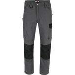 Pantalon de travail multipoches stretch extensible gris/noir, taille 36 à 56