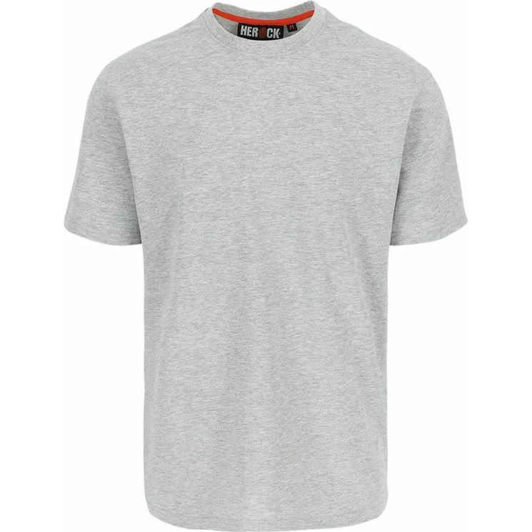 T-shirt basic 100% coton, gris/chiné, taille XS à XXXXL