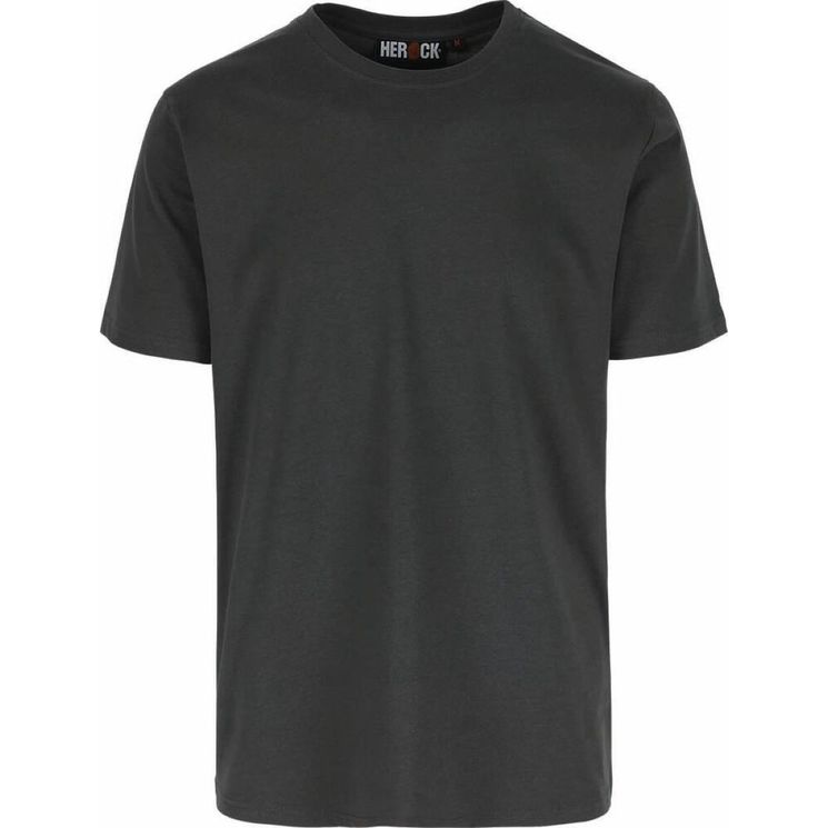 T-shirt basic 100% coton, gris/anthracite, taille XS à XXXXL