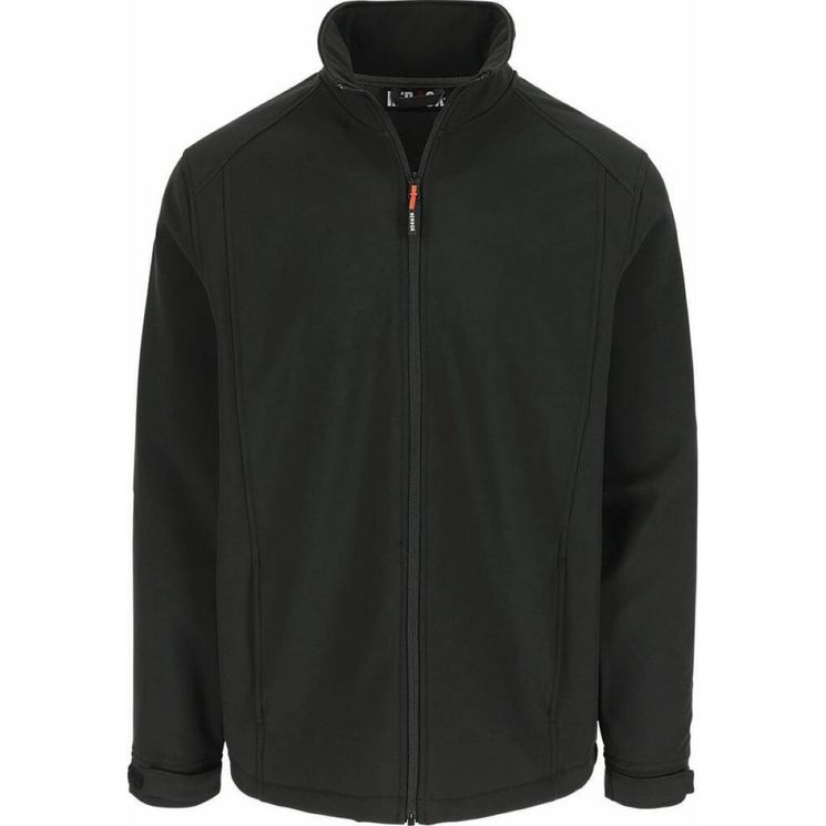 Veste respirante Softshell doublée, noire, taille S à XXXL