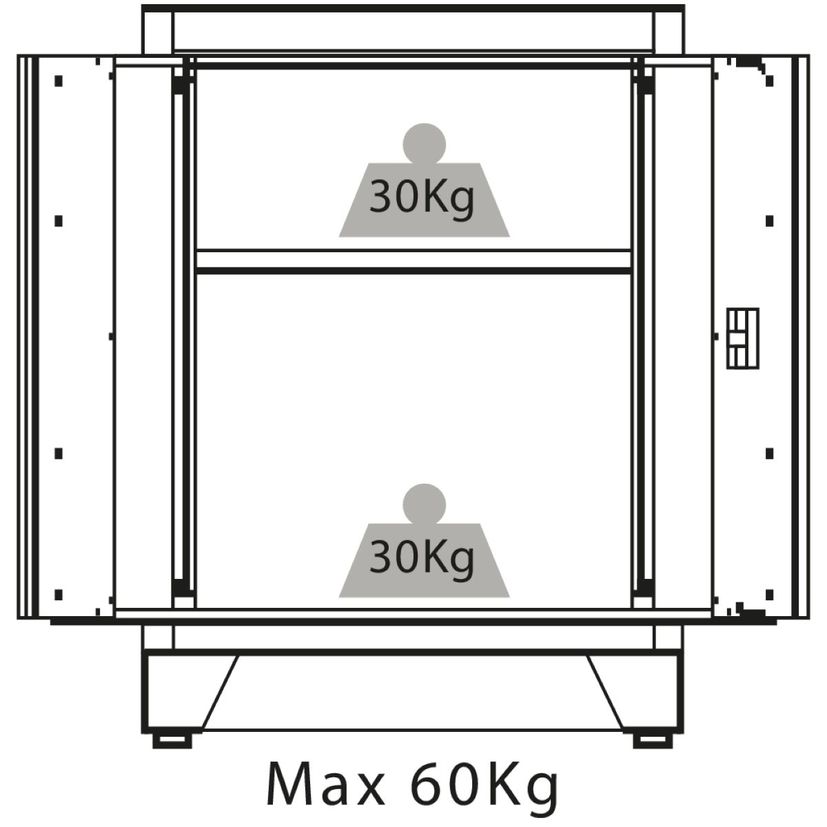 Meuble bas 2 portes, charge maxi 60kg, DRAKKAR