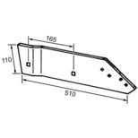 Contre-sep arrière long pour Charrue IH, 737118, Droit, pièce interchangeable