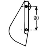 Pointe de soc à lin, BJX0061, pour semoir Nodet, pièce interchangeable