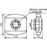 Support de dents montage rapide Ø90 mm, 52600410, pour herse rotative KUHN, remplace 52600400, pièce origine