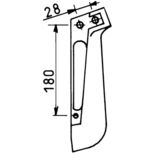 Soc trainant T12 pour semoir Sulky SMI, 328315 - 908315, sans rivet, pièce interchangeable