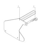 Kit déflecteur latéral gauche, pour AGRISEM Disc-O-Mulch, DOM8-08-001, pièce origine