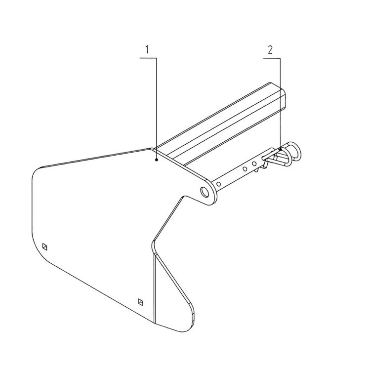 Kit déflecteur latéral gauche, pour AGRISEM Disc-O-Mulch, DOM8-08-001, pièce origine