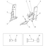 Kit lame droite complète standard lame 610 + soc standard + bord d'attaque rechargé, pour décompacteur AGRISEM, AGR20-614, pièce origine